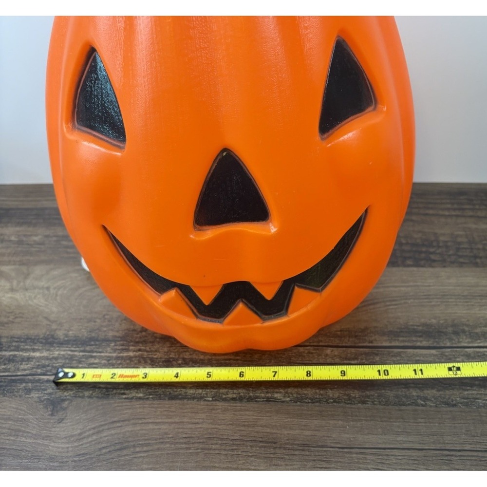 Vintage Empire 12" Halloween Jack O Lantern Pumpkin Blow Mold Lighted USA - Picture 7 of 8